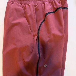 lululemon athletica Men's Athletic Shorts in Rose Red with Black Trim